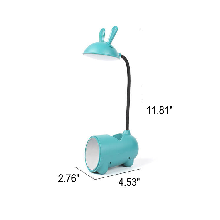 Cartoon Creative Rabbit LED Touch USB Pen Holder Desk Lamp, Cute Desk Decor, Adjustable Brightness, Modern Office Accessories, Fun Kids Room Lighting, Unique Gifts for Students and Animal Lovers