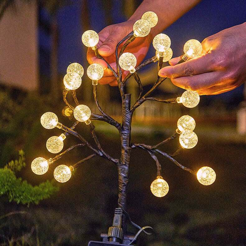 Solar Modern ABS Crystal Branch Outdoor LED Light - Decorative Ground Plug Design