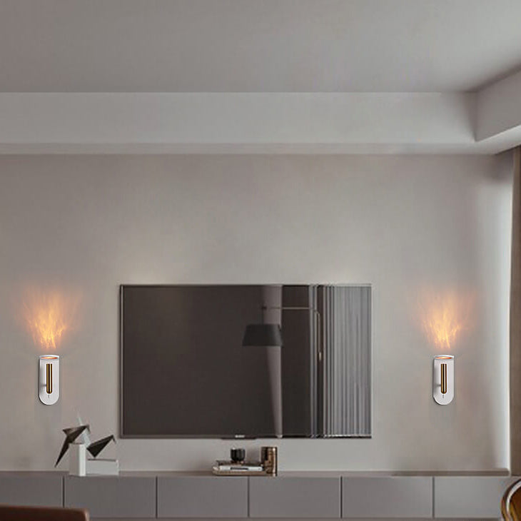 Industrial Adjustable LED Wall Sconce - Rotatable Flame Light Shadow Lamp