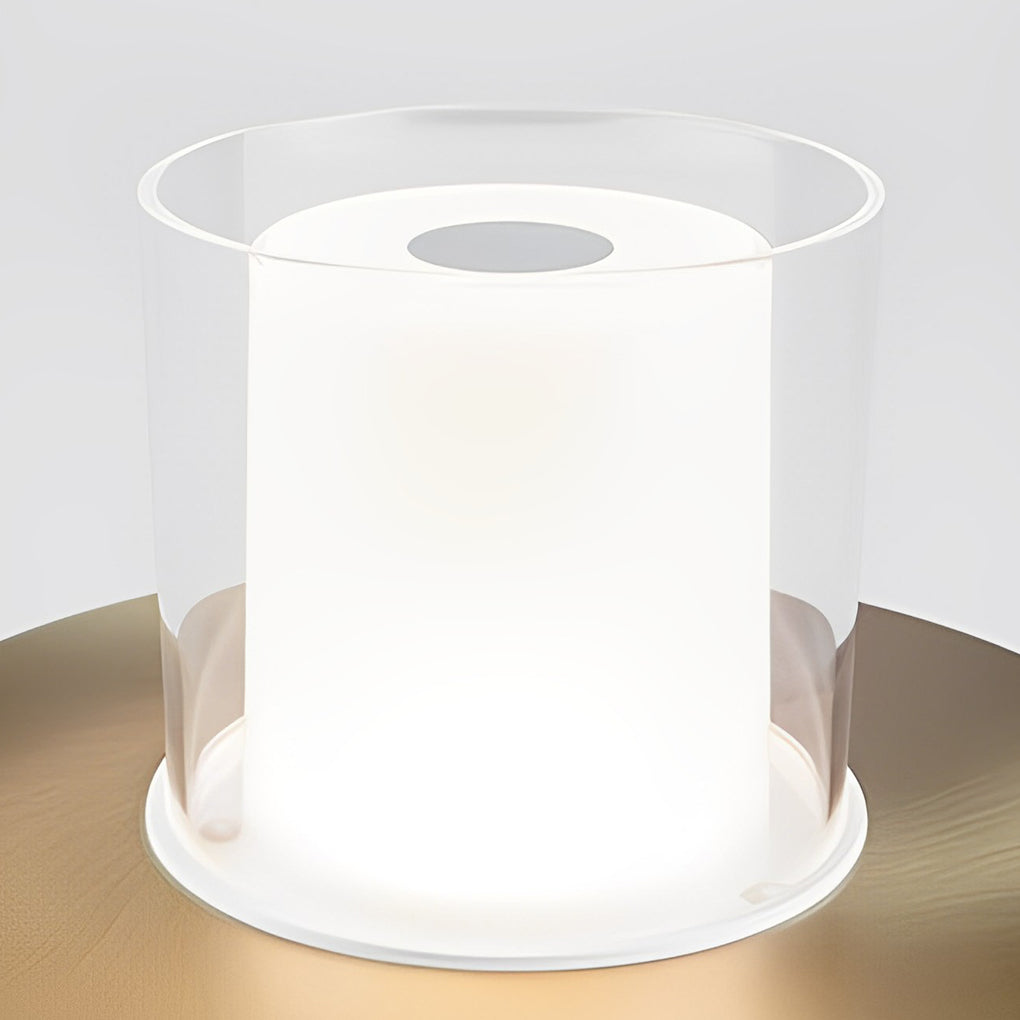 Modern Cordless Candle Table Lamp with Dish Base - Stylish LED Accent Lighting for Home Decor
