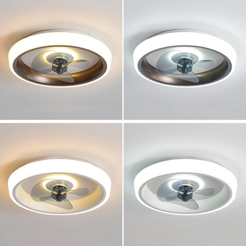 Modern Acrylic LED Ceiling Fan Light - Lightweight Flush Mount Fixture