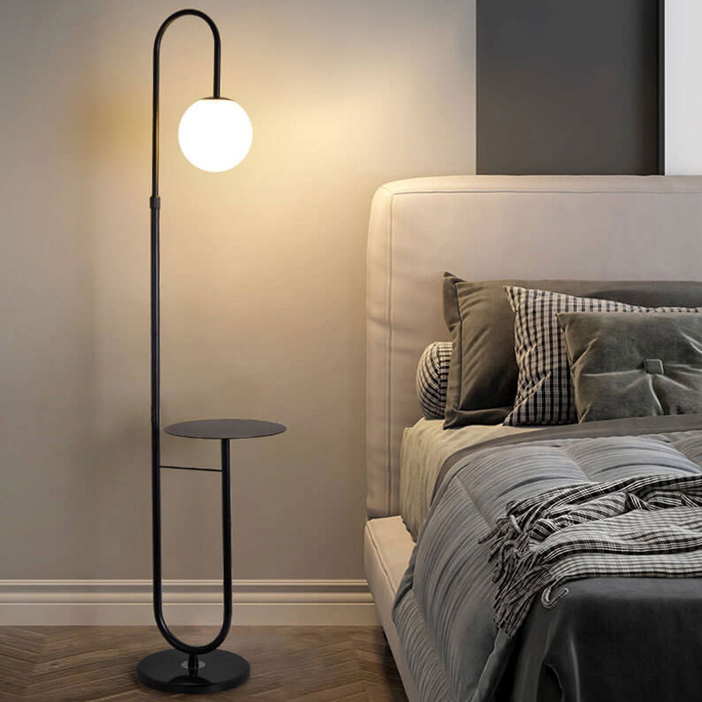 Nordic Minimalist Iron Marble Table LED Floor Lamp