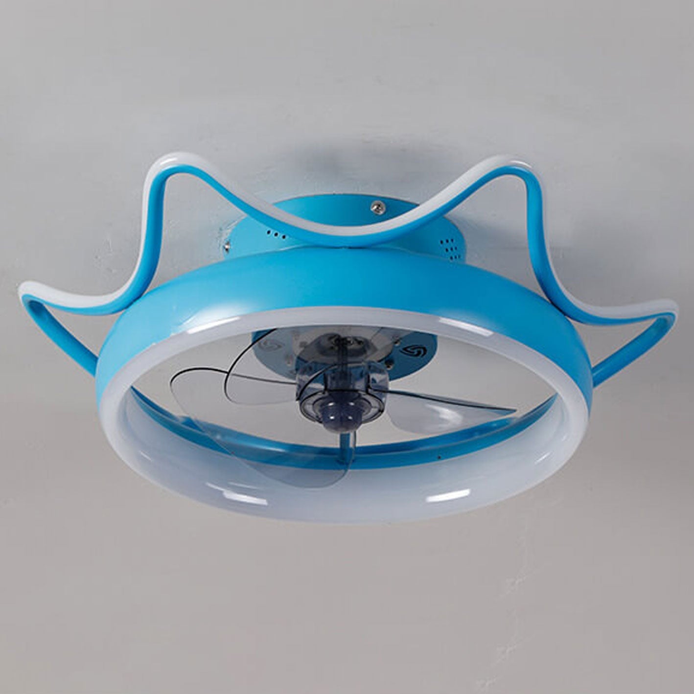 Nordic Light Luxury Round Wrought Iron LED Ceiling Fan Light