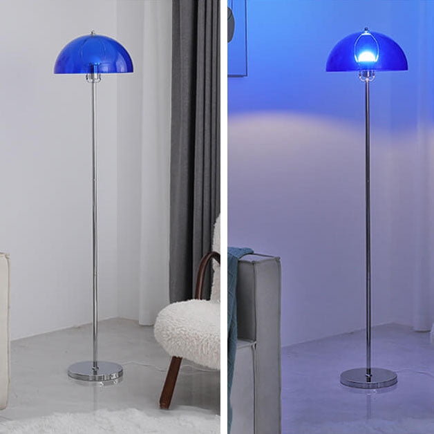 Nordic Vintage Acrylic Dome Floor Lamp - 1-Light Standing Design