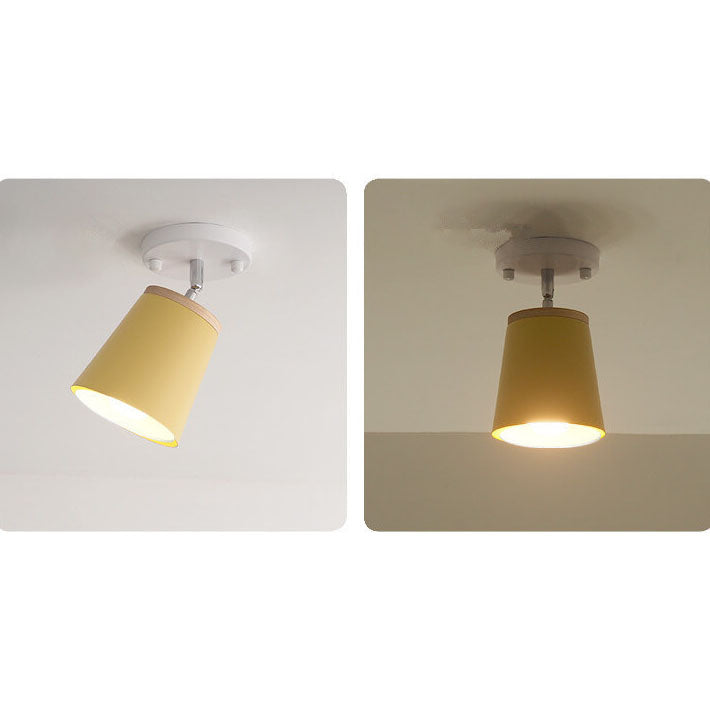 Nordic Macaron Semi-Flush Mount Ceiling Light - Modern Design, Minimalist Style, Adjustable Lighting, Living Room Fixture