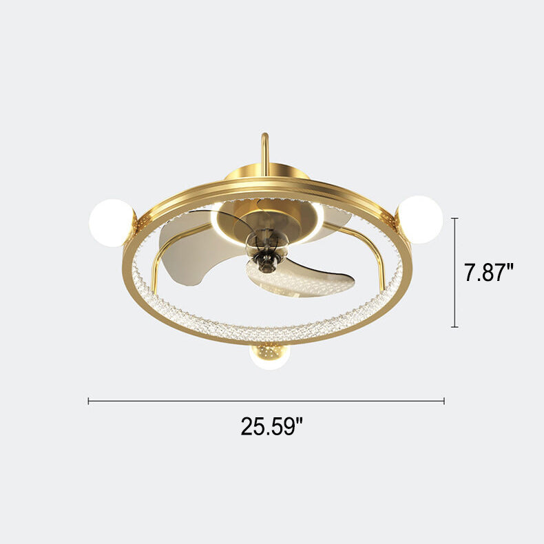 Modern Luxury LED Flush Mount Ceiling Fan Light - Full Star Design Ceiling Fixture