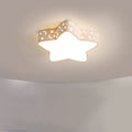 Cartoon Creative Star Shape LED Flush Mount Ceiling Light Fixture for Kids' Room, Nursery, Children’s Bedroom, Modern Ceiling Lamp, Cute Decorative Lighting, Energy-Efficient Star Pendant Light for Playroom or Baby Room