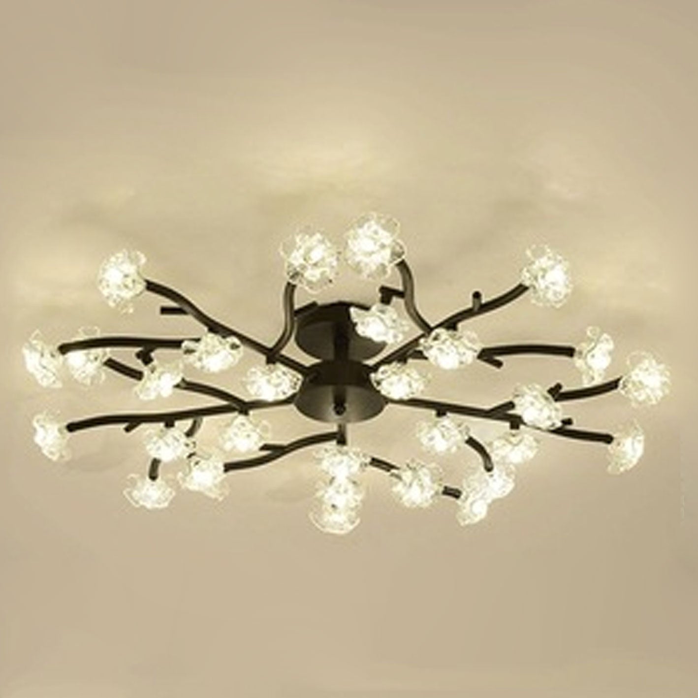 Nordic Creative Plum Blossom LED Semi-Flush Mount Ceiling Light