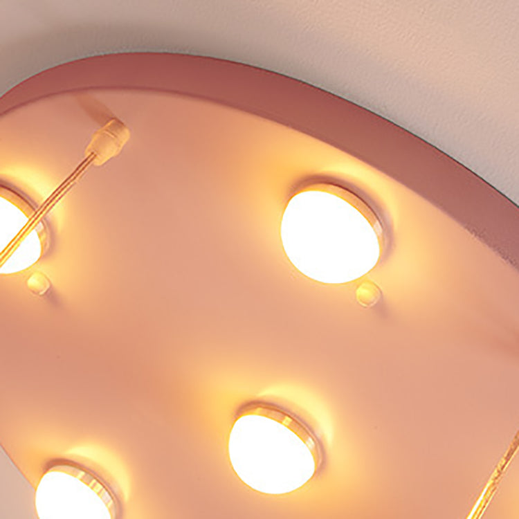 Modern Art Deco Kids Flush Mount Ceiling Light - Iron Resin Glass Round Base, 1/3/5 Light - Stylish Bedroom Lighting Fixture, Horse Theme, Vintage Inspired, Unique Decorative Light for Children's Rooms, Stylish Interior Illumination, Decorative Flush Moun