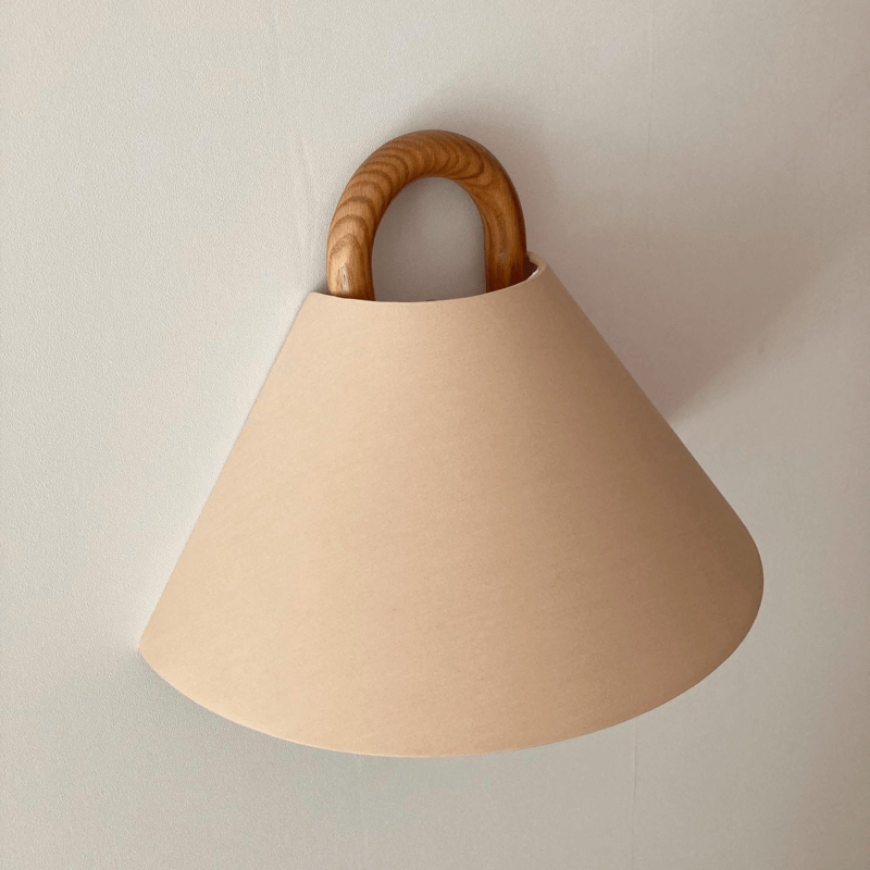 Modern Solid Wood Pleated Semi-Circle Wall Sconce - 1-Light Lamp for Stylish Decor