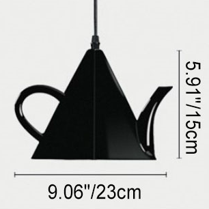 Contemporary Teacup Teapot Pendant Light - 1-Light Resin Fixture for Living Room