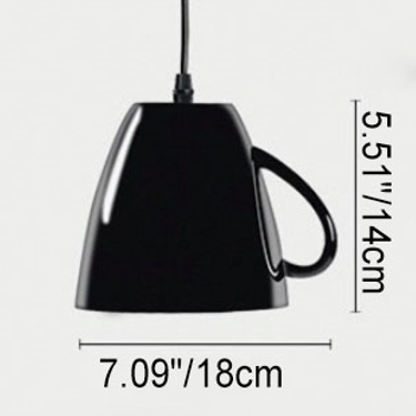 Contemporary Teacup Teapot Pendant Light - 1-Light Resin Fixture for Living Room