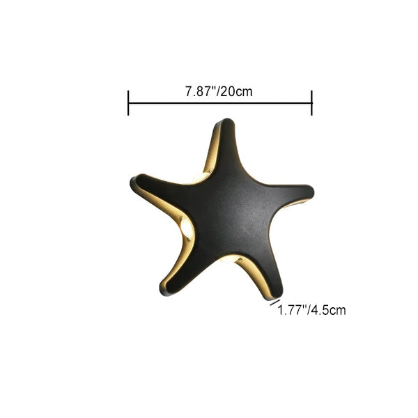 Contemporary Aluminum Starfish LED Waterproof Wall Sconce for Outdoor Patio Lighting