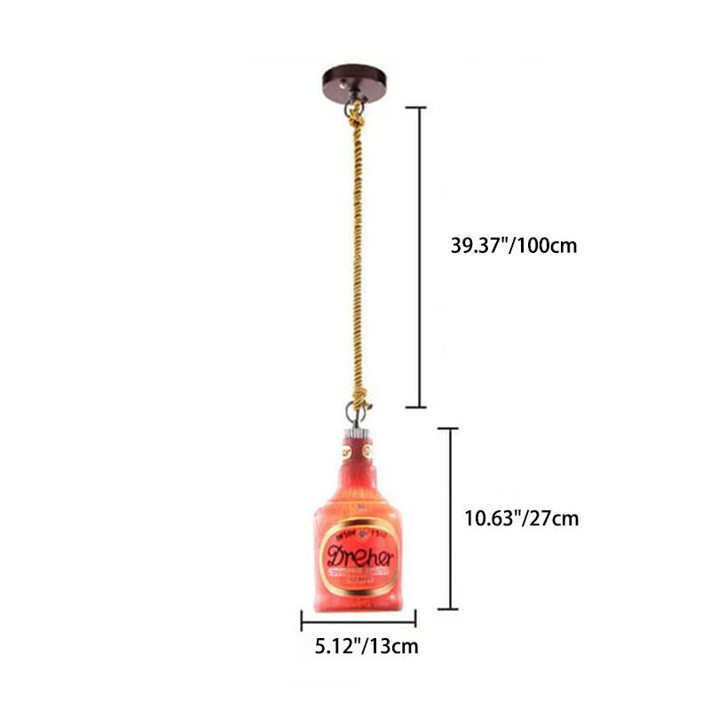 Contemporary Industrial Colorful Resin Pendant Light 1-Light Design