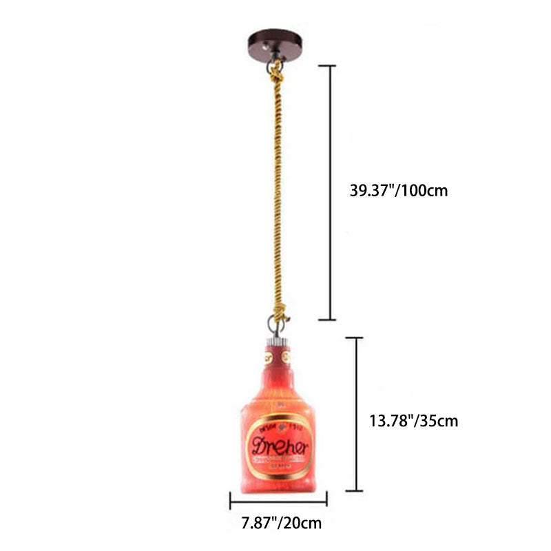 Contemporary Industrial Colorful Resin Pendant Light 1-Light Fixture