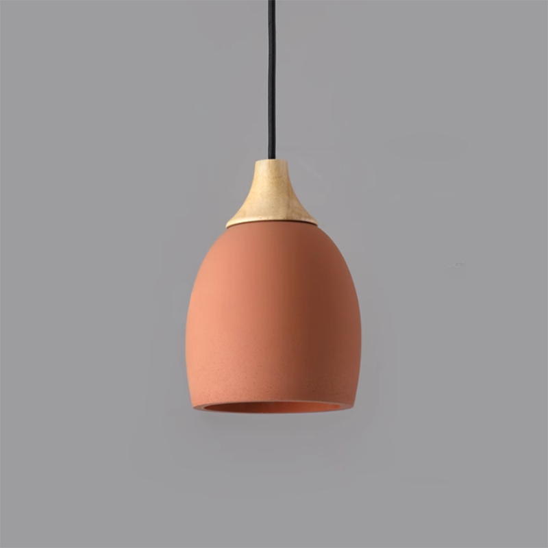 Minimalist Cement Dome Pendant Light - 1-Light Industrial Ceiling Fixture