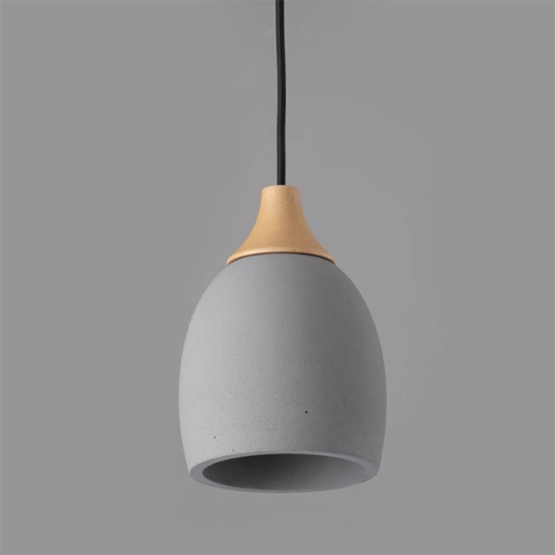 Minimalist Cement Dome Pendant Light - 1-Light Industrial Ceiling Fixture