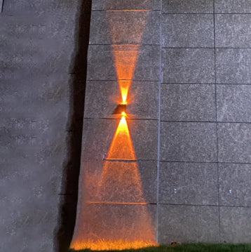 Solar Outdoor Waterproof LED Wall Sconce - Up & Down Lights