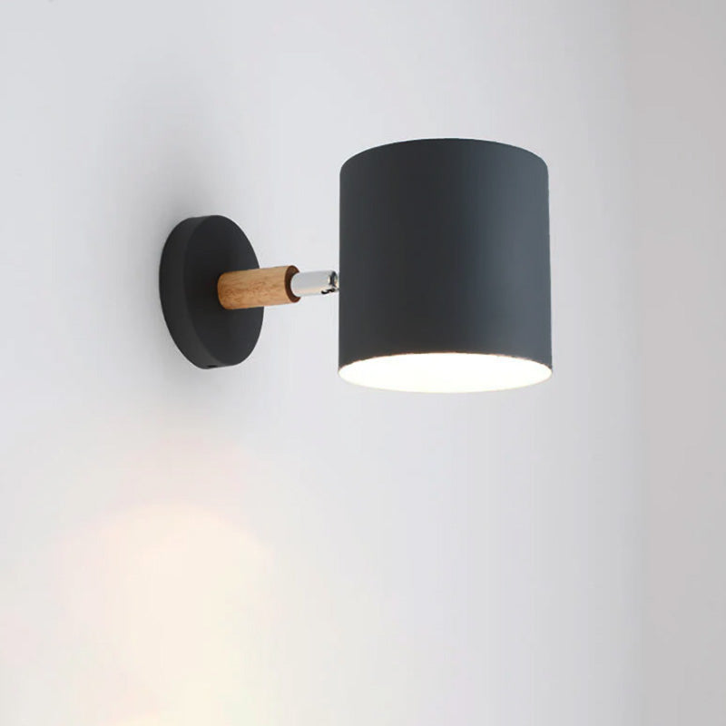 Nordic Macaron Cylinder 1-Light Wall Sconce - Rotatable Design, Modern Lighting Fixture, Stylish Wall Lamp for Home Decor