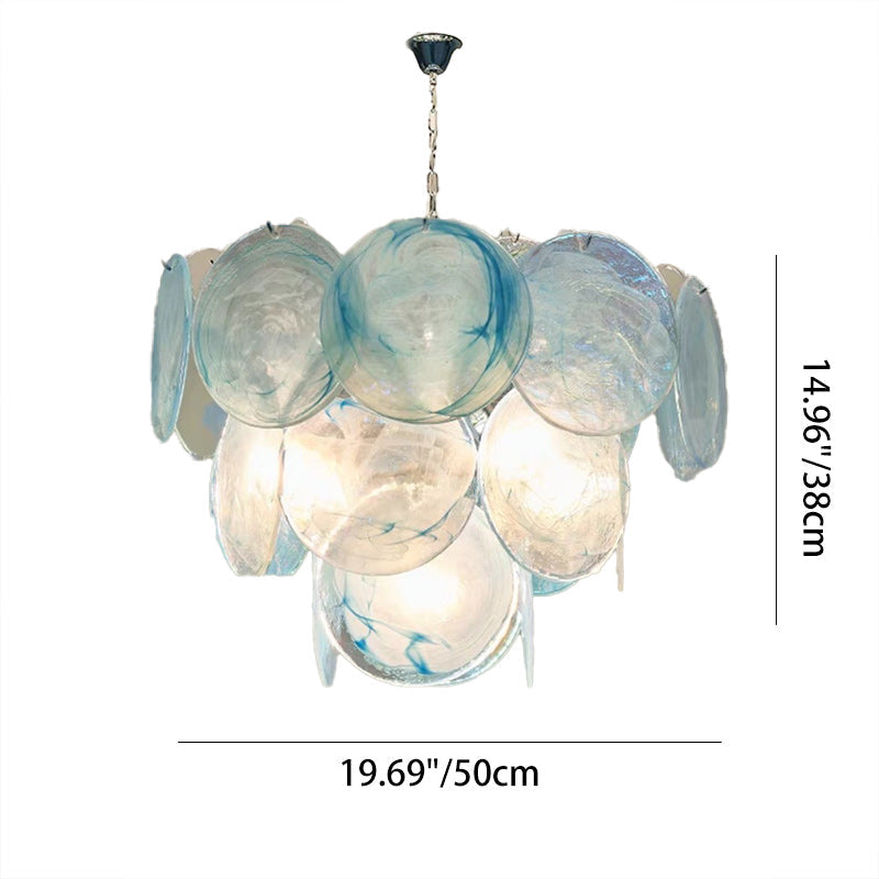 Traditional French Flower Shaped Iron Glass Chandelier - 5/9/12 Light Living Room Decor