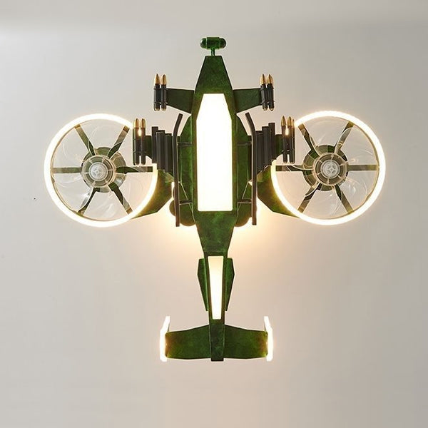 Contemporary Kids Airplane Acrylic LED Ceiling Fan Light for Bedroom 

Illuminate your child's room with this stylish and fun airplane-themed ceiling fan light. Featuring a modern design, the acrylic construction provides a bright and energy-efficient LED