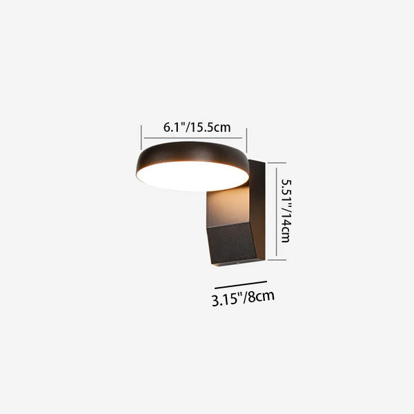 Modern Minimalist Waterproof Aluminum LED Wall Sconce - Outdoor Patio Lamp