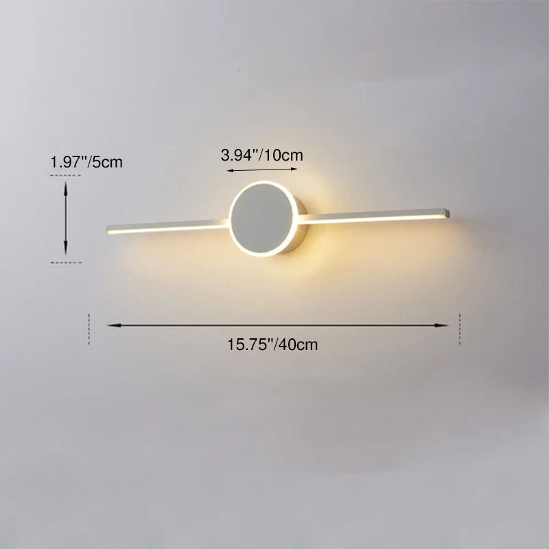 Nordic Minimalist LED Wall Sconce - Long Disc Vanity Light