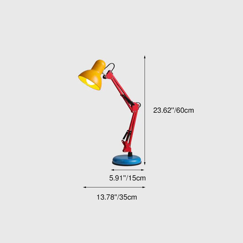 Modern Simplicity Memphis Iron Half Circle 1-Light Table Lamp for Study, Minimalist Desk Lighting, Industrial Style Nightstand Lamp, Contemporary Home Decor, Stylish Study Lamp, Unique Half Circle Design, LED Compatible Table Light, Versatile Modern Lamp