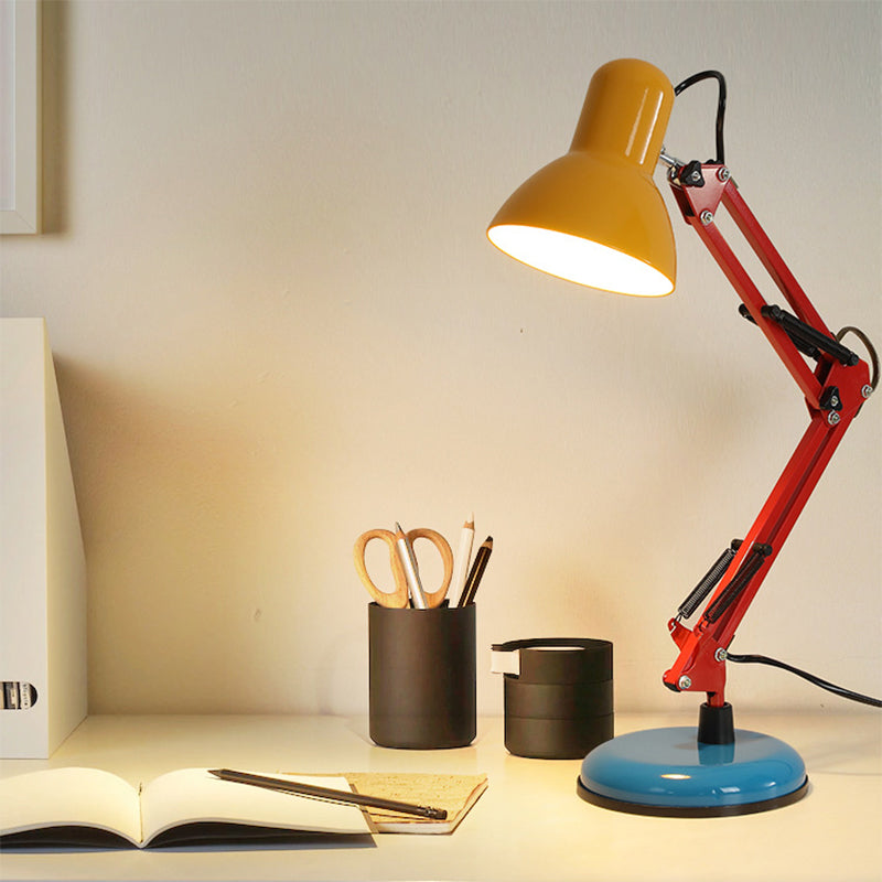 Modern Simplicity Memphis Iron Half Circle 1-Light Table Lamp for Study, Minimalist Desk Lighting, Industrial Style Nightstand Lamp, Contemporary Home Decor, Stylish Study Lamp, Unique Half Circle Design, LED Compatible Table Light, Versatile Modern Lamp