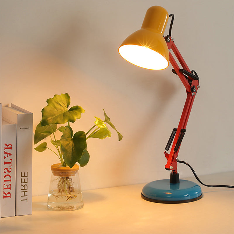 Modern Simplicity Memphis Iron Half Circle 1-Light Table Lamp for Study, Minimalist Desk Lighting, Industrial Style Nightstand Lamp, Contemporary Home Decor, Stylish Study Lamp, Unique Half Circle Design, LED Compatible Table Light, Versatile Modern Lamp