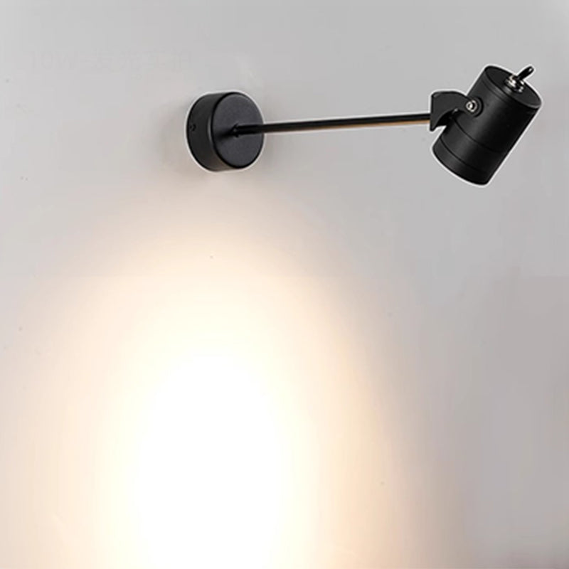 Modern Waterproof Aluminum LED Wall Sconce - Adjustable Cylinder Outdoor Lamp for Patio