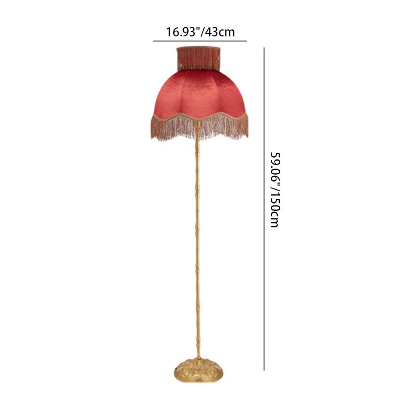 Traditional Vintage Cylinder Semicircle Tassel Floor Lamp - 1-Light Copper Design for Living Room

Illuminate your living room with this exquisite traditional vintage floor lamp. Featuring a unique cylinder shape and elegant semicircle design, this 1-ligh