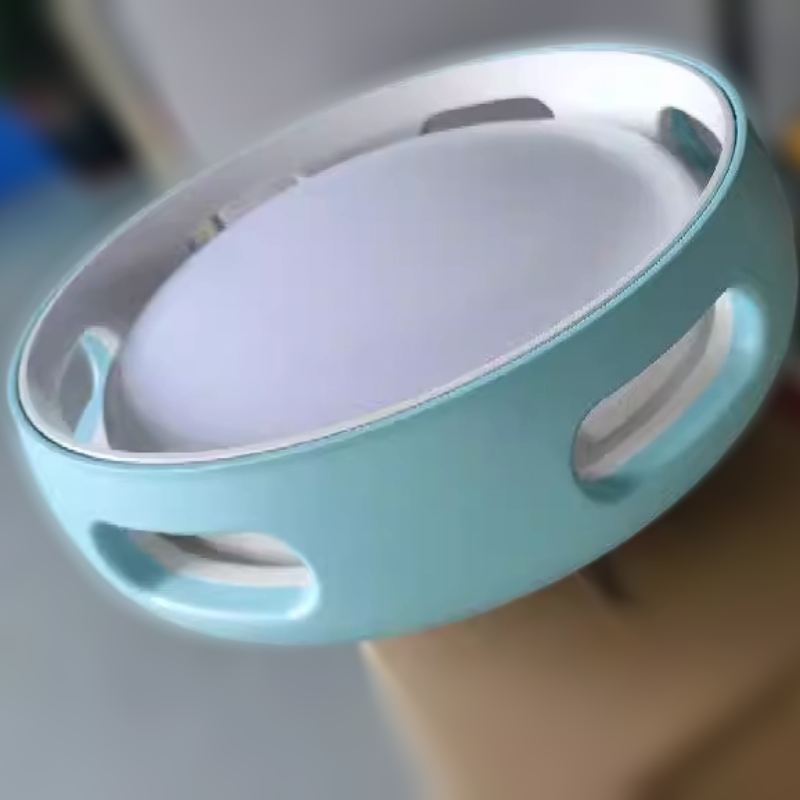 Contemporary Nordic Bladeless Ceiling Fan Light - Acrylic LED Semi-Flush Mount for Bedroom