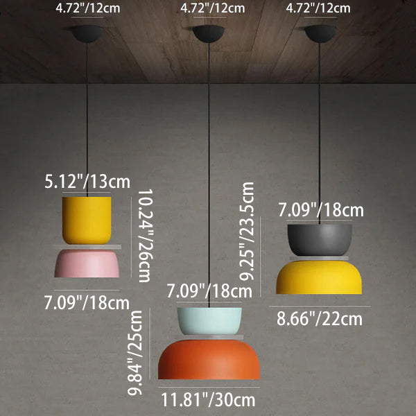 Nordic Colorful Macaron LED Pendant Light - Modern Hanging Lamp for Home Decor