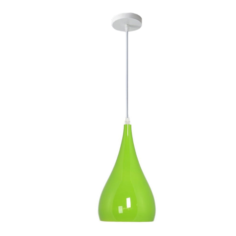 Contemporary Nordic Iron Wood Aluminum Gourd Pendant Light for Dining Room
