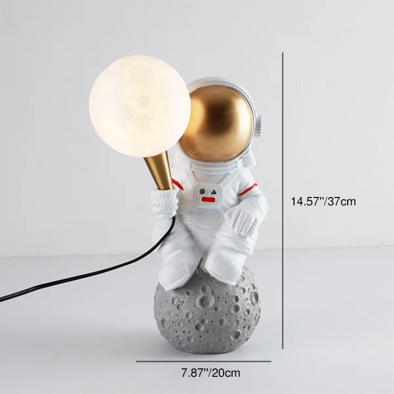Contemporary Astronaut Resin Table Lamp - 1-Light ABS Design for Bedroom 

Illuminate your space with this unique contemporary astronaut table lamp. Crafted from high-quality resin and ABS materials, it features a striking design that adds a playful yet m