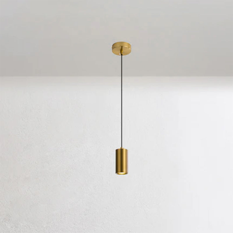 Modern Minimalist Iron Column Pendant Light - 1-Light Fixture for Living Room