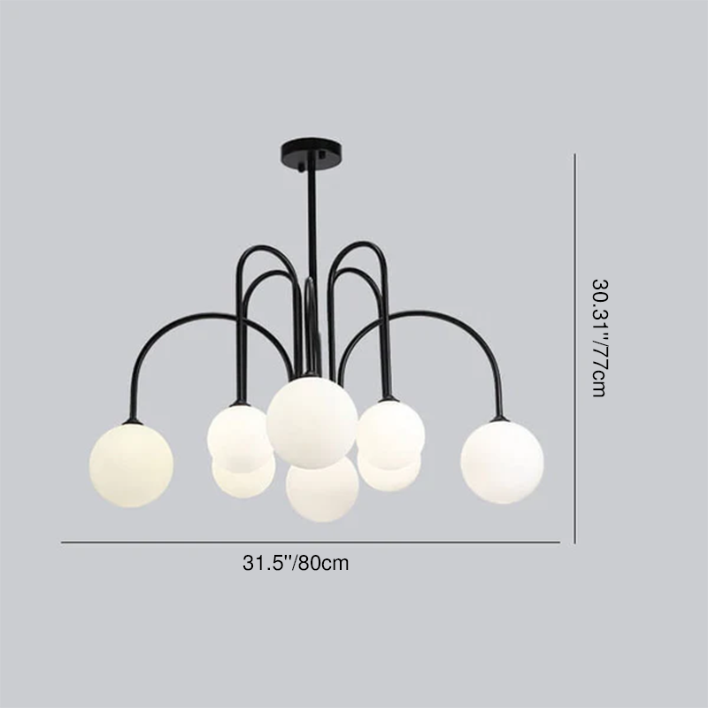 Glass Ball 6-8 Light Arch Chandelier for Elegant Living Spaces

Enhance your home's ambiance with our stunning Glass Ball 6-8 Light Arch Chandelier. This elegant lighting fixture combines modern design with functional beauty, perfect for dining rooms, liv