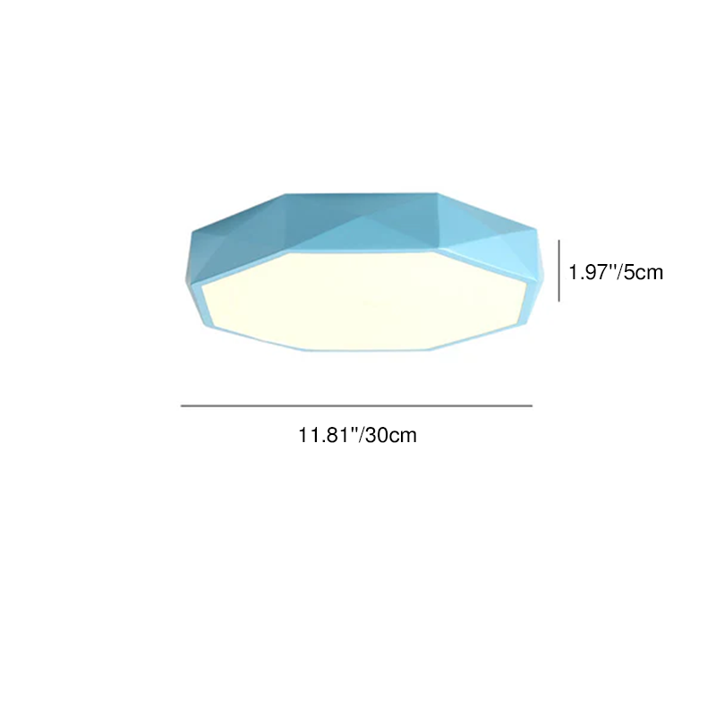 Contemporary Nordic Macaron Diamond Acrylic LED Ceiling Light for Living Room