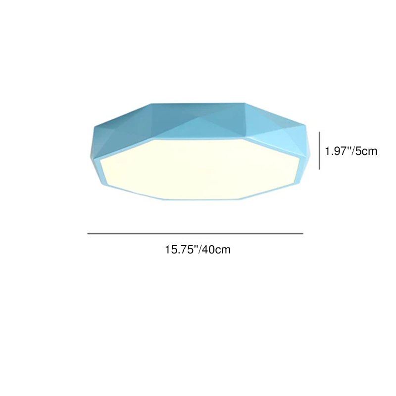 Contemporary Nordic Macaron Diamond Acrylic LED Ceiling Light for Living Room