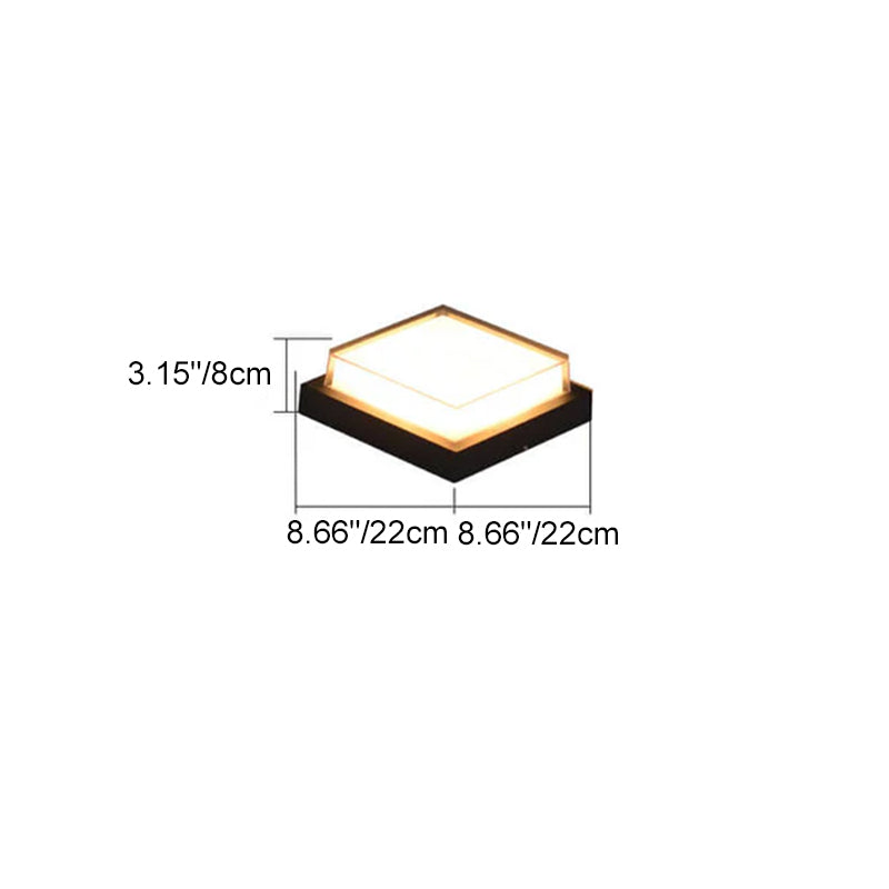 Modern Minimalist Aluminum Acrylic Induction LED Outdoor Flush Mount Light