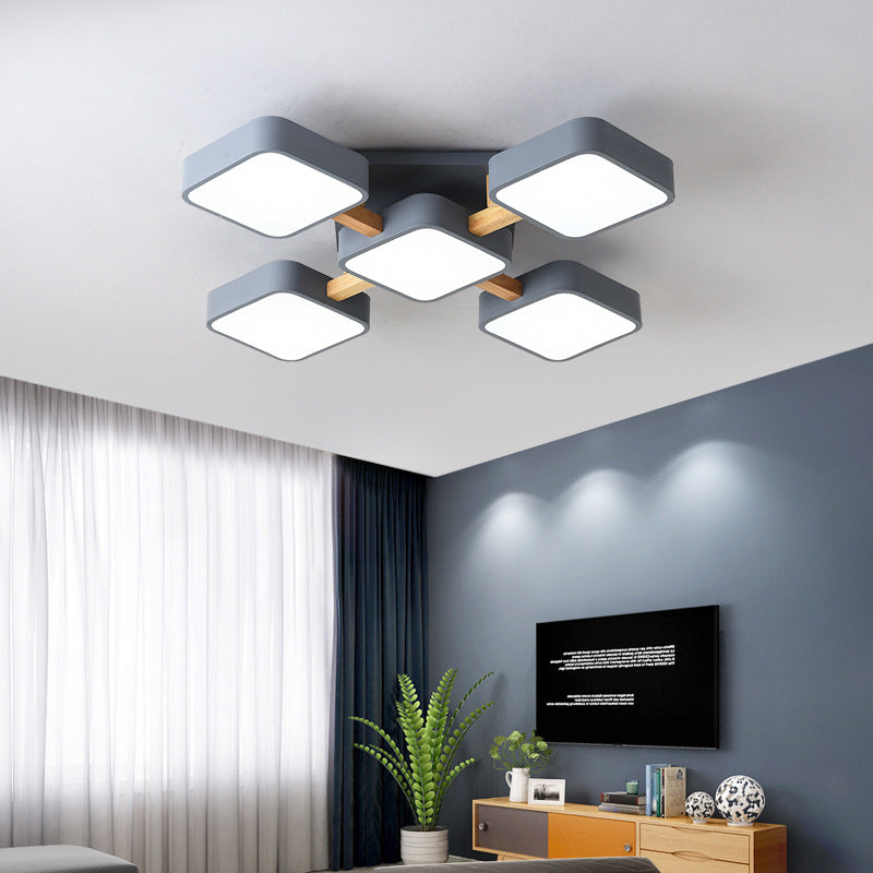 Modern Acrylic Cube LED Flush Mount Light - Stylish and Energy-Efficient Lighting Fixture for Home Décor