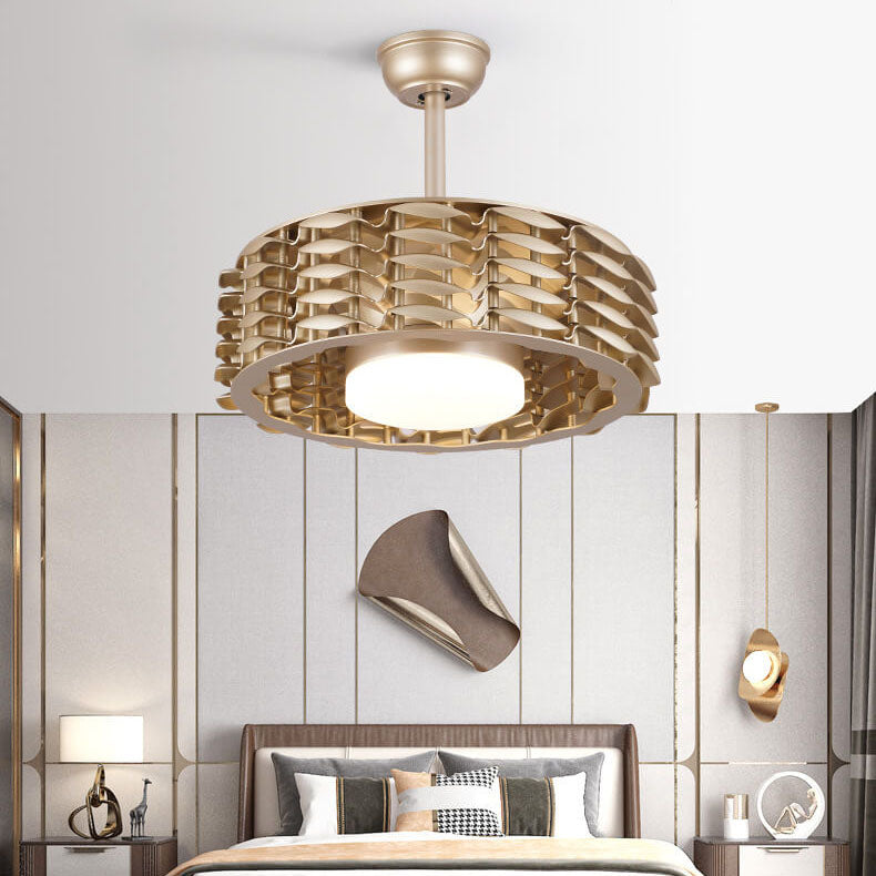 Modern Minimalist Cylinder LED Downrod Ceiling Fan Light