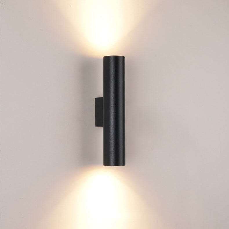 Modern Minimalist Round Aluminum 2-Light Wall Sconce for Bedroom
