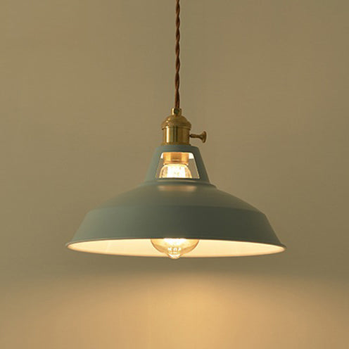 Contemporary Scandinavian Round Macaron Pendant Light - 1-Light for Living Room