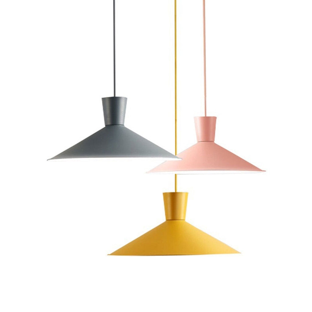 Nordic Minimalist Macaron 1-Light Pendant Light – Modern Solid Color Design