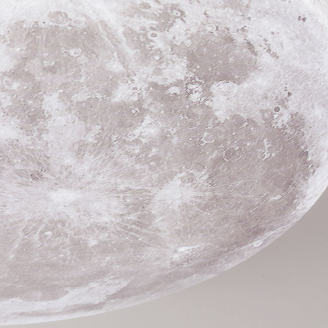 Modern Minimalist LED Flush Mount Ceiling Light - Round PVC Acrylic Moon Design for Living Room