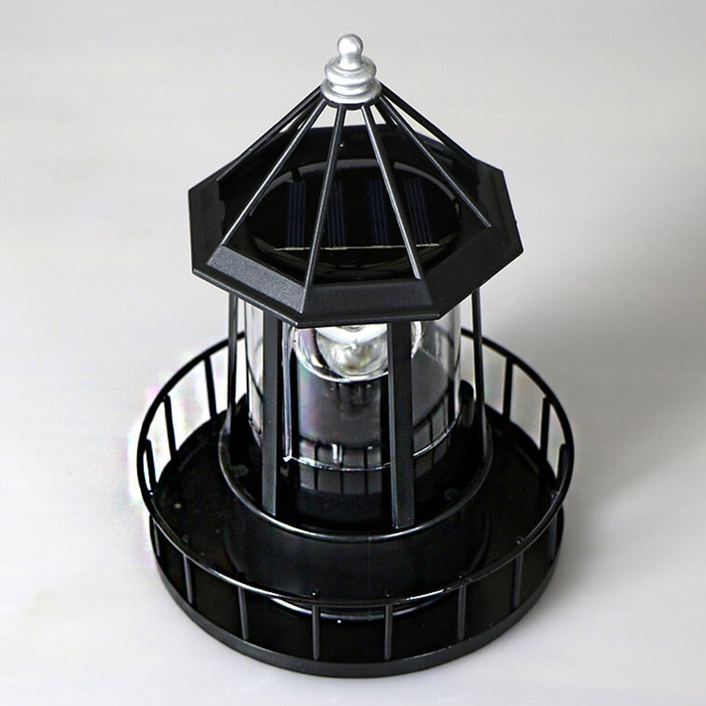 Solar Rotating Tower LED Garden Light - Creative Resin Landscape Decoration
