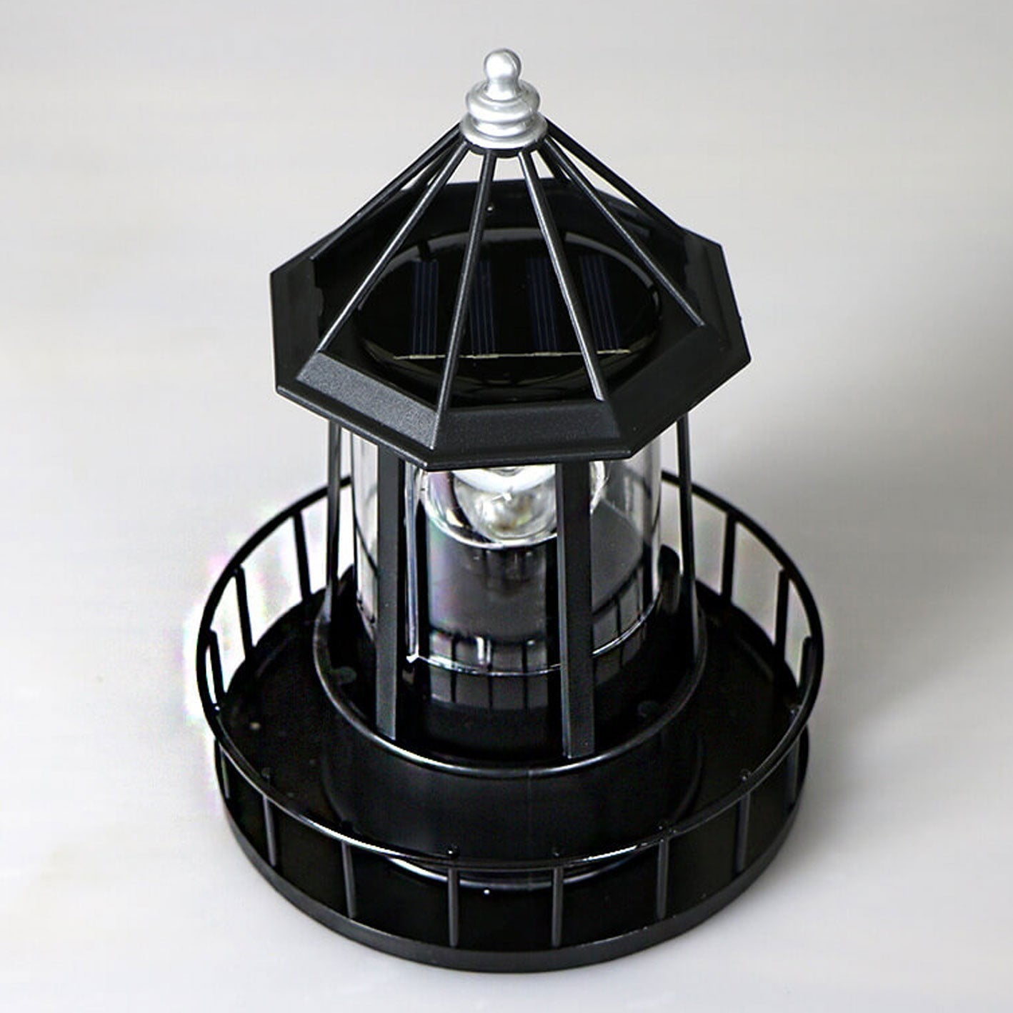 Solar Rotating Tower LED Garden Light - Creative Resin Landscape Decoration