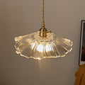 Vintage Lotus Leaf Brass Pendant Light - 1-Light Fixture for Living Room